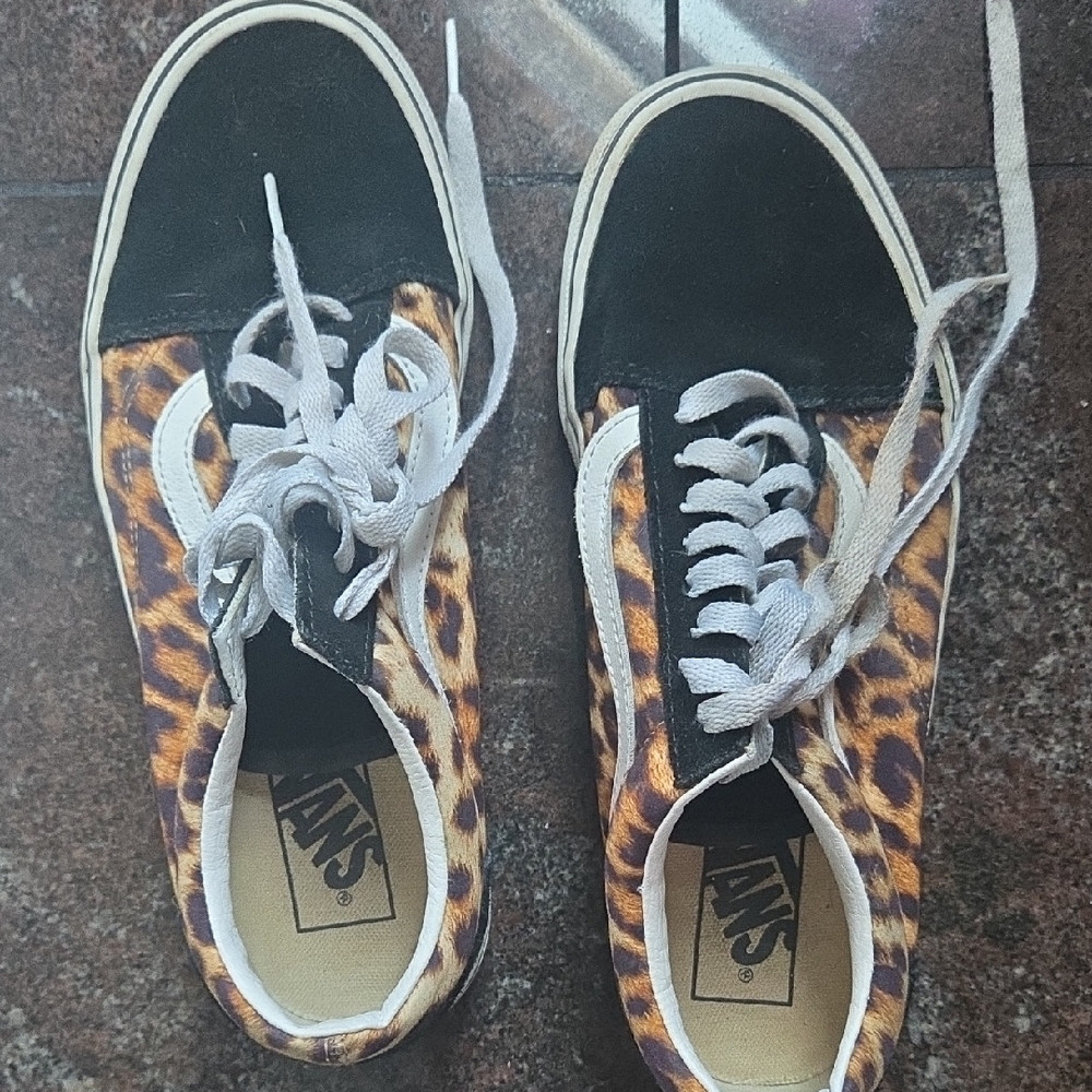 Vans Black and Brown Checkered Sneakers Classic Skate Style
